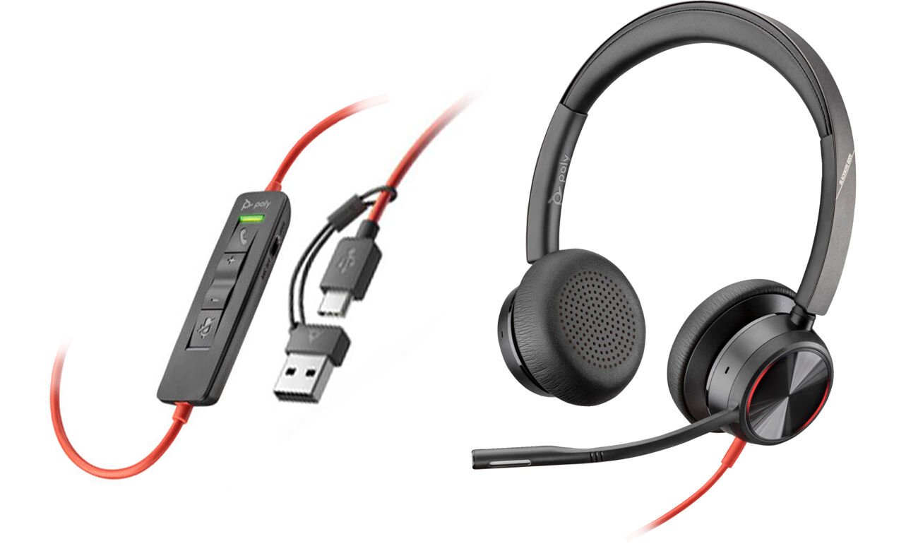 Zestaw słuchawkowy Poly Blackwire 8225 USB-A/USB-C - Widok ogólny