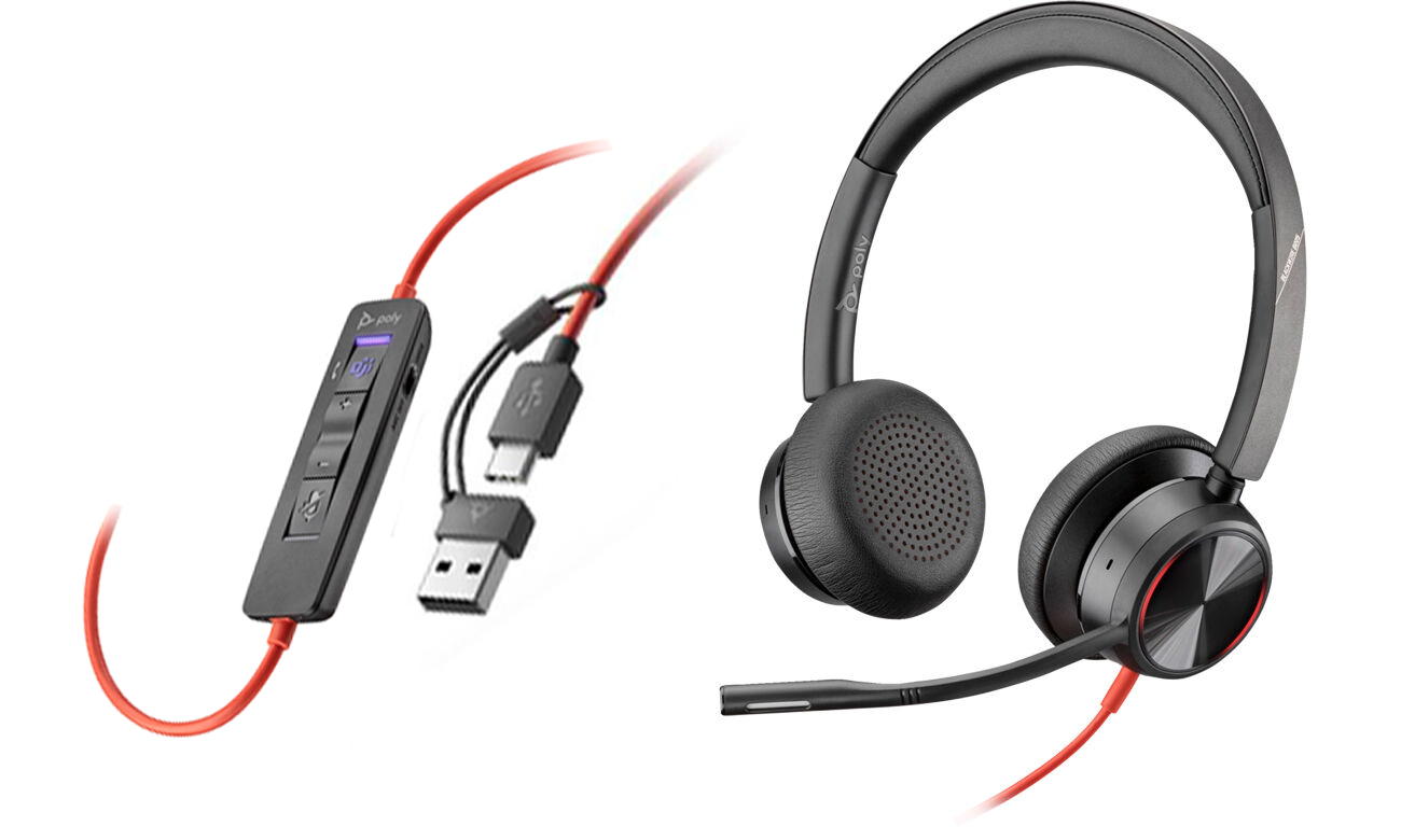 Zestaw słuchawkowy Poly Blackwire 8225 MS USB-A/USB-C - Widok ogólny
