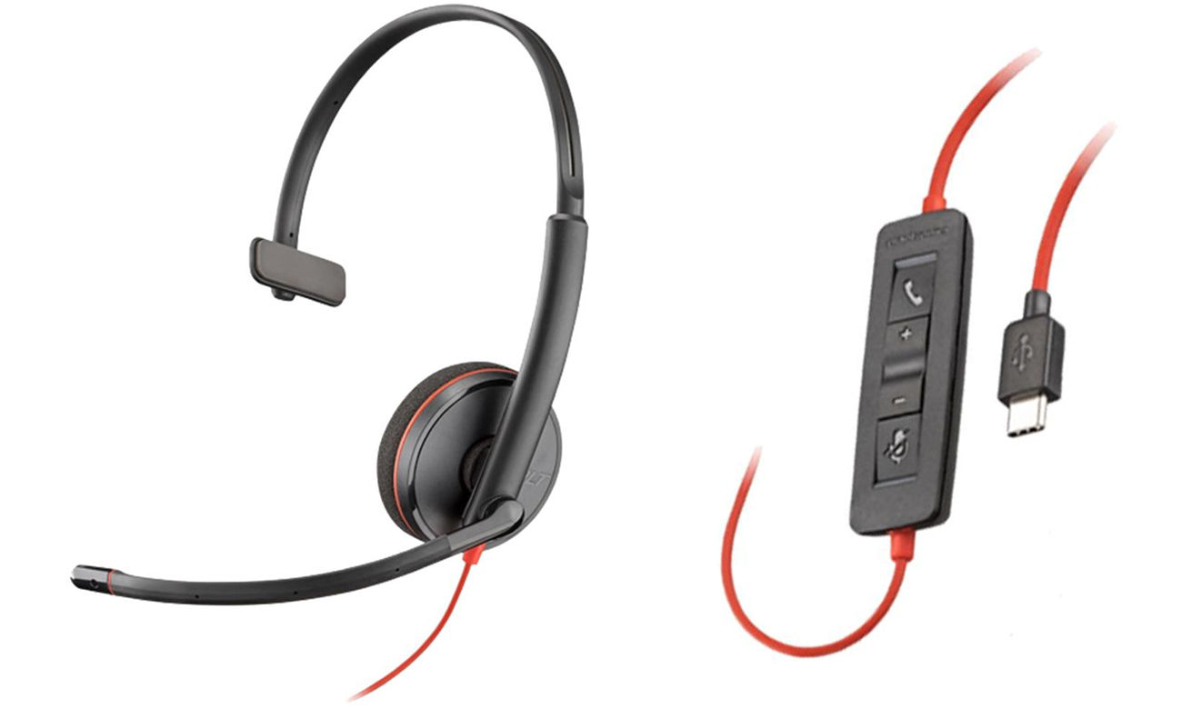 Zestaw słuchawkowy Poly Blackwire C3220 USB-C - Widok ogólny