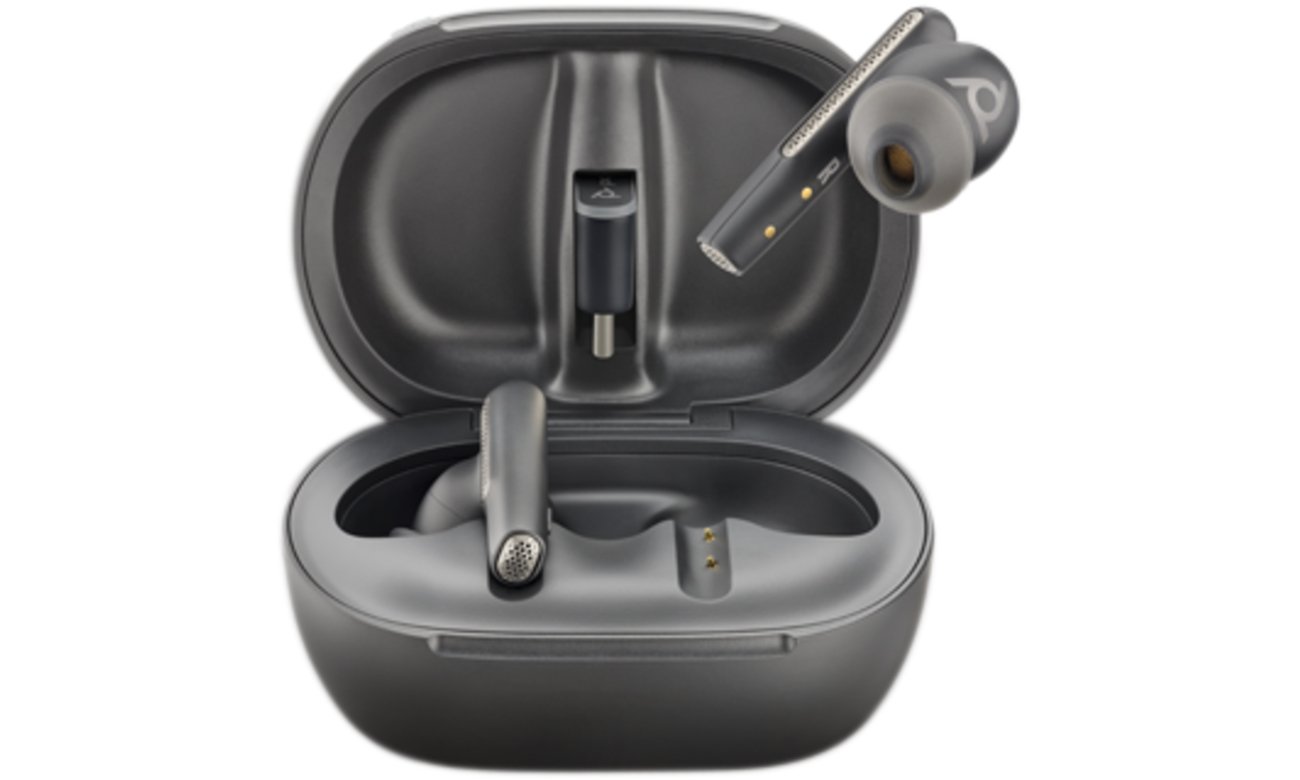 Słuchawki bezprzewodowe Poly Voyager Free 60+ UC Carbon Black + BT700 - Widok ogólny