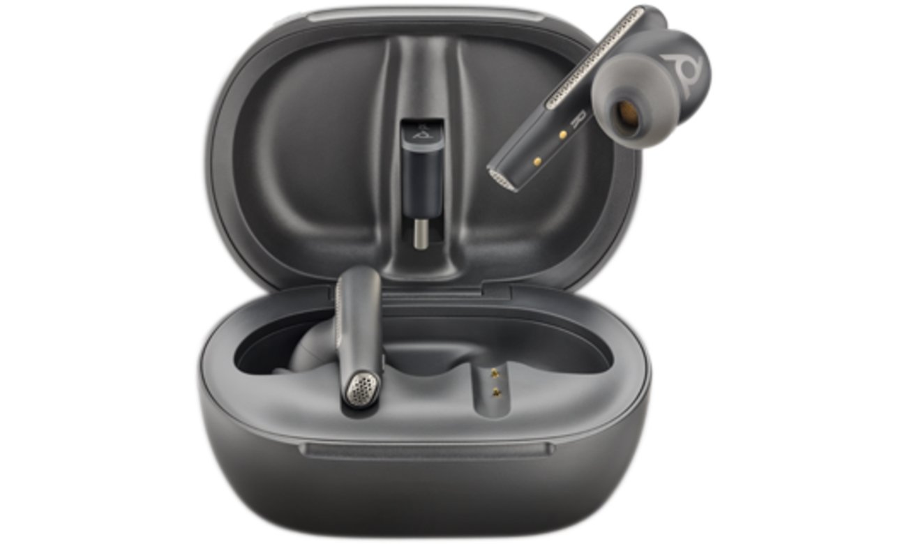 Słuchawki bezprzewodowe Poly Voyager Free 60+ UC M Carbon Black + BT700 - Widok ogólny