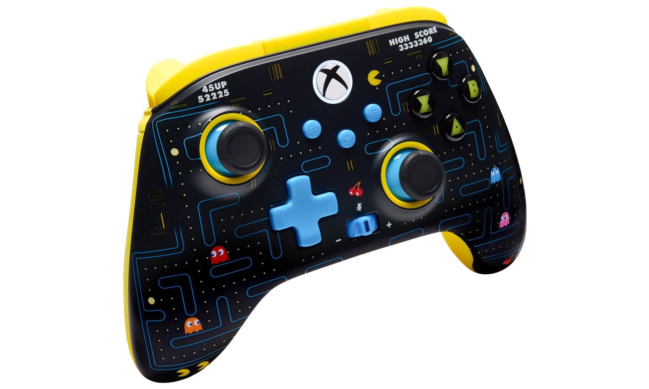Kontroler bezprzewodowy PowerA Pac-Man Edition XS/PC - Widok od przodu pod kątem