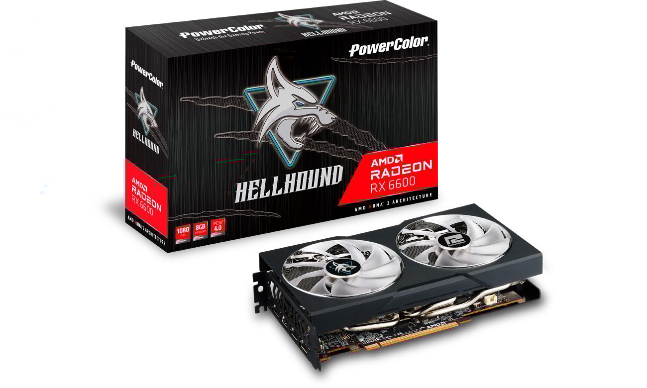 PowerColor Radeon RX 6600 Hellhound 8GB GDDR6 AXRX 6600 8GBD6-3DHL