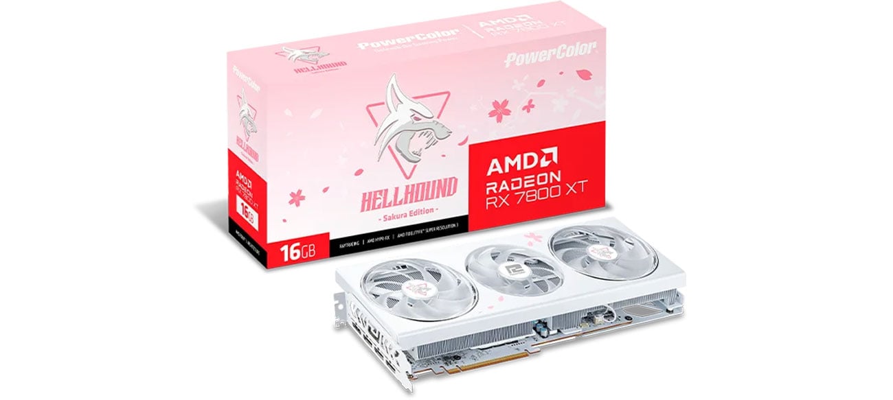 PowerColor Radeon RX 7800 XT Hellhound Sakura 16 GB GDDR6