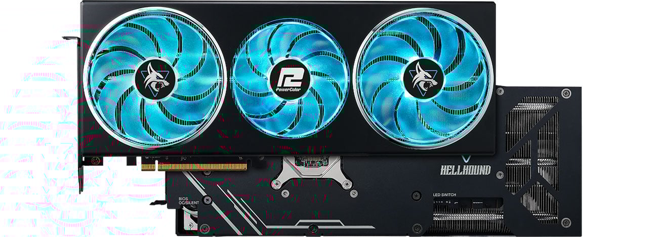 PowerColor Radeon RX 7800 XT Hellhound Chłodzenie