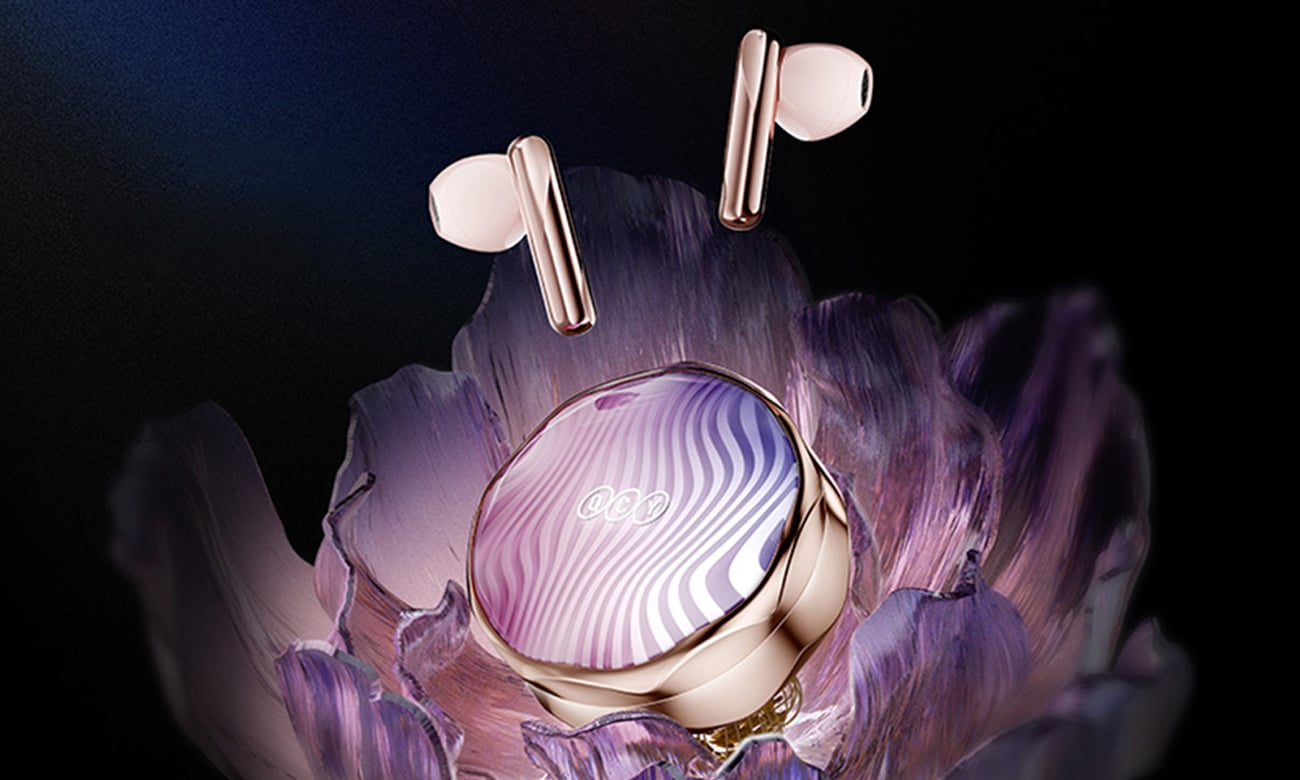 Słuchawki bezprzewodowe QCY T21 Różowe - Grafika lifestyle