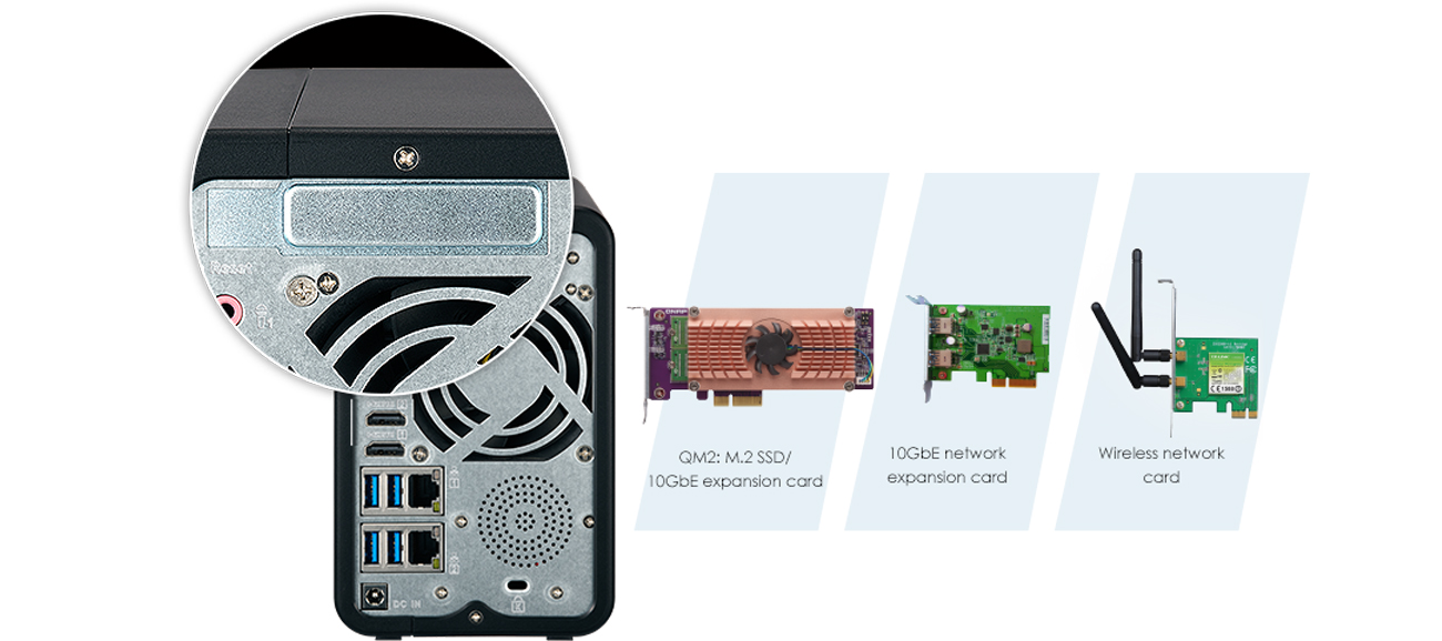 QNAP TS-253B-4G gniazdo PCIe