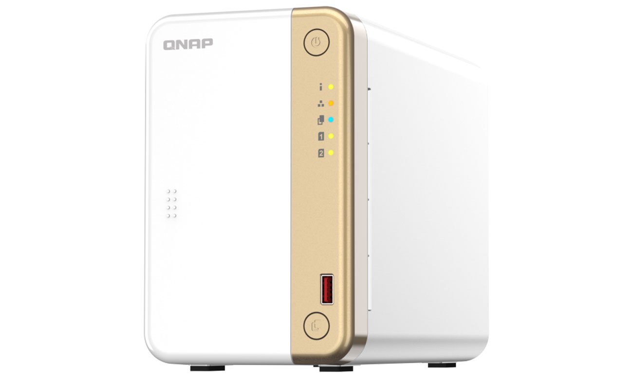 NAS QNAP TS-262-4G widok z przodu pod kątem