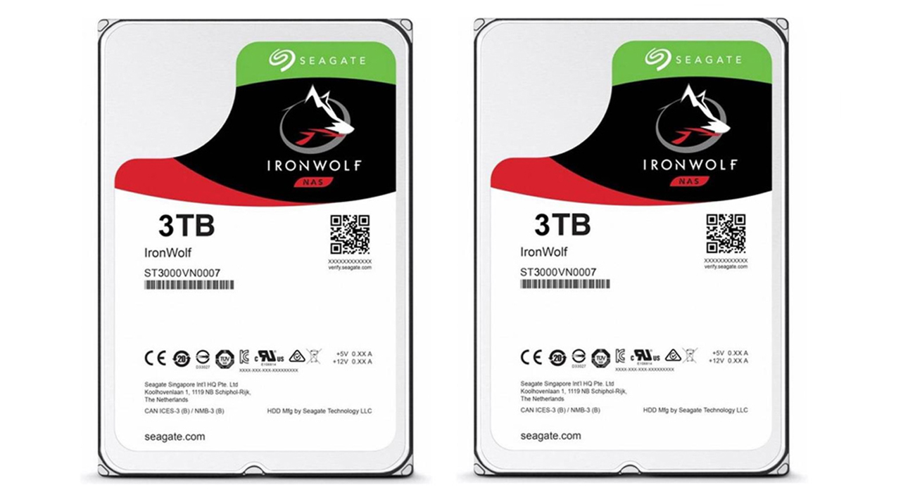 Dwa dyski Seagate 2TB 5900obr. 64MB IronWolf
