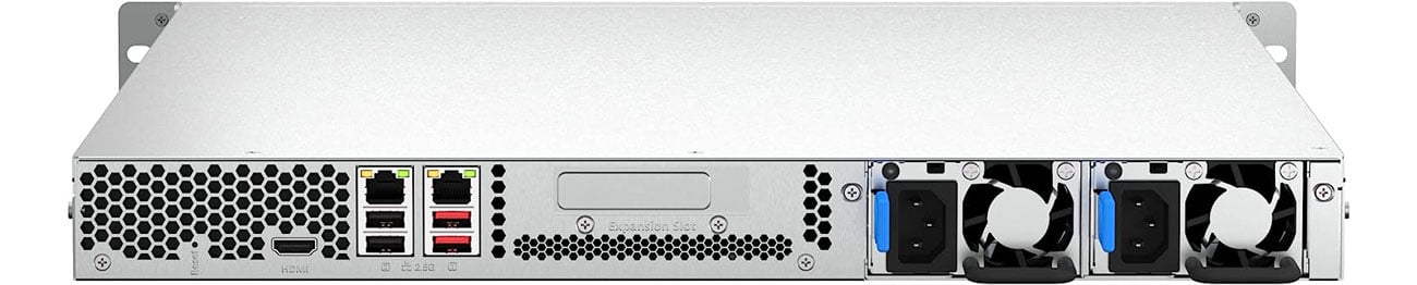 QNAP TS-464U-RP-8G Widok z tyłu, złącza