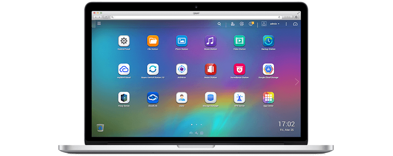 QNAP TS-531P interfejs QTS