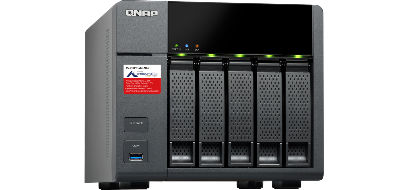 QNAP TS-531P widok z przodu