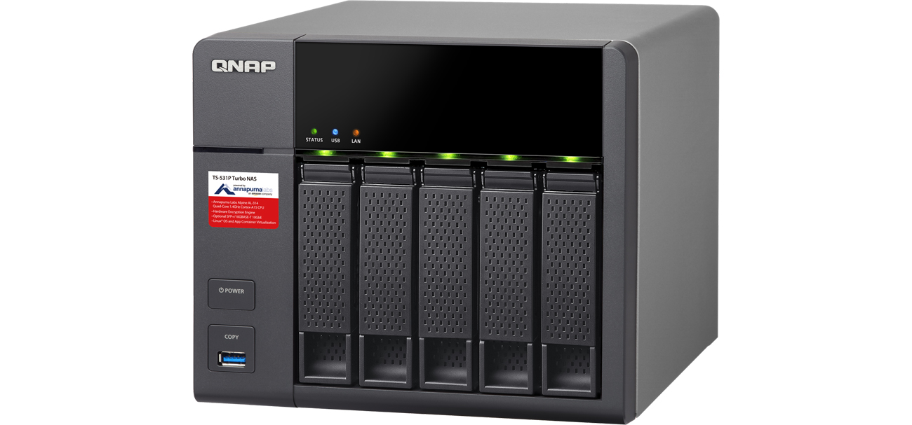 QNAP TS-531P widok z tyłu