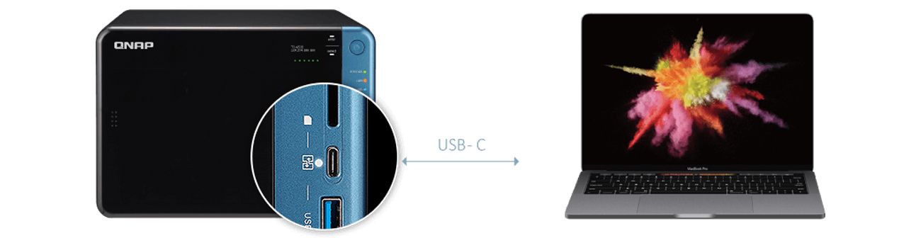 QNAP TS-653B Port USB-C