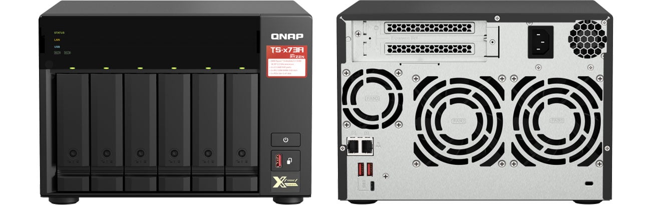 Dysk sieciowy NAS / macierz QNAP TS-673A-8G (6xHDD, 4x2.2GHz, 8GB, 2xLAN)