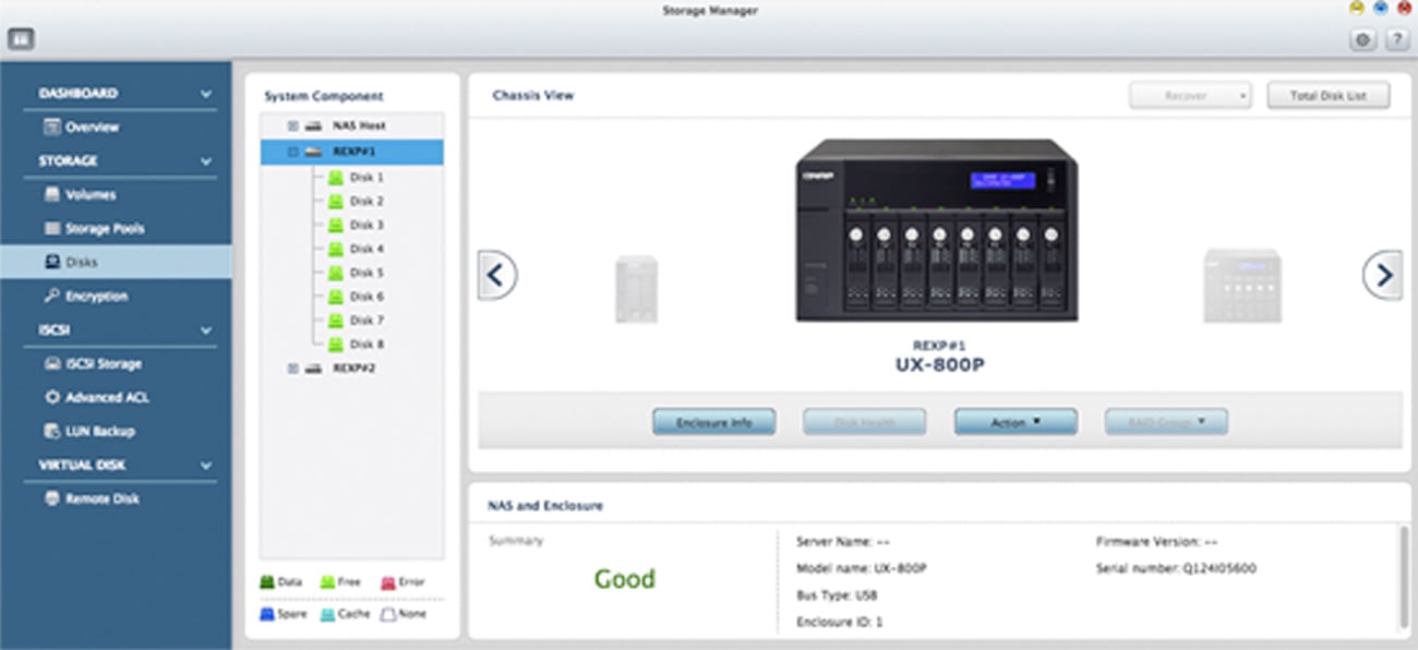 QNAP UX-800P wydajny menager pamieci