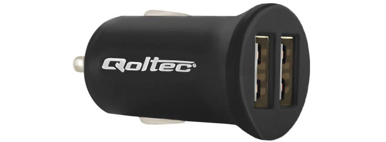 Qoltec Ładowarka samochodowa 2xUSB 2.4A 5V 12W