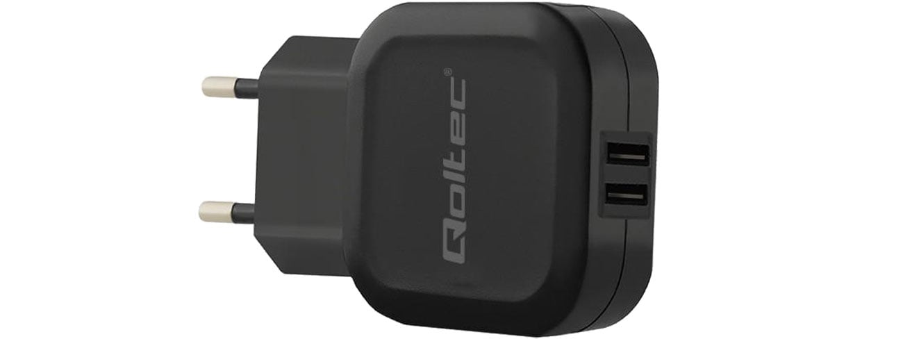 Ładowarka do smartfonu Qoltec Sieciowa 2xUSB 2.4A 5V 12W 50185