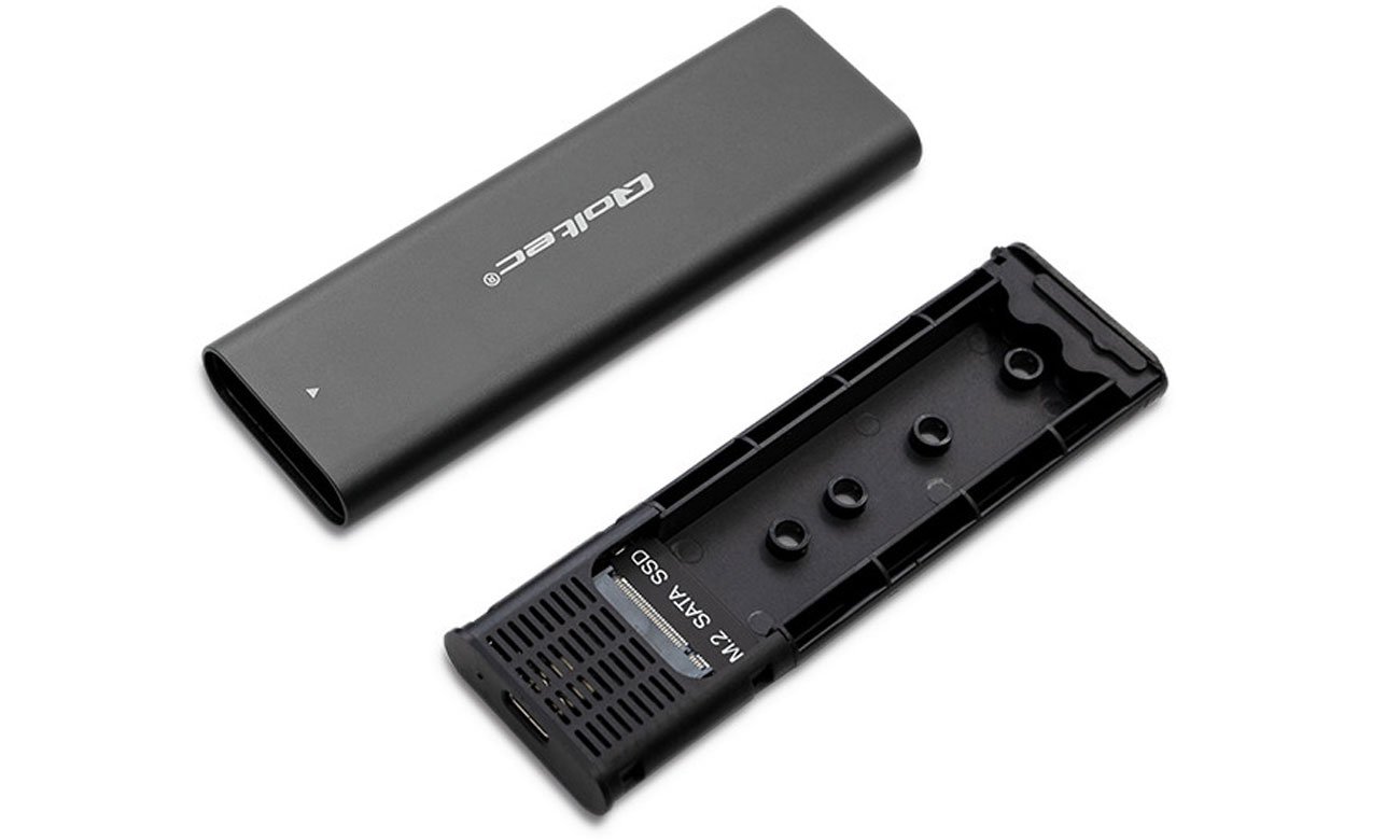 Obudowa Qoltec 50311 do dysków M.2 SATA SSD NGFF USB typ C - Widok ogólny
