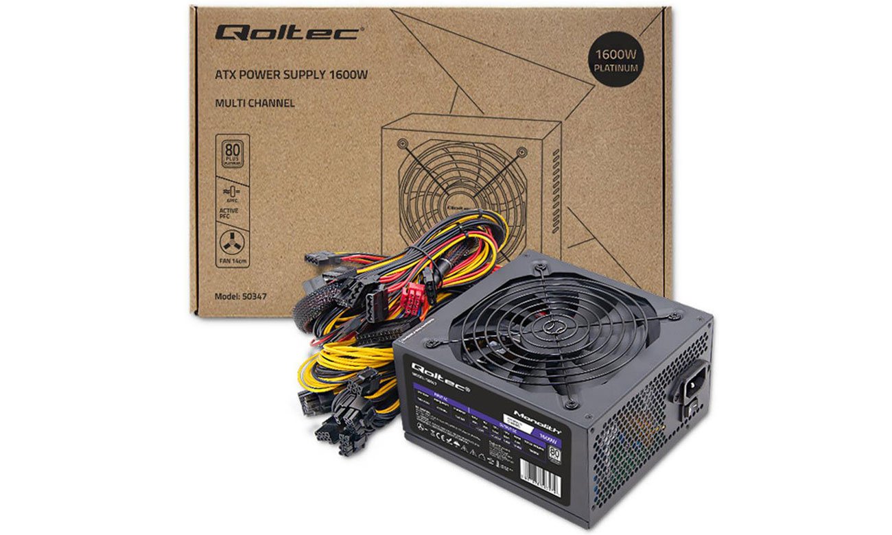 Zasilacz do komputera Qoltec Gaming Miner 1600W
