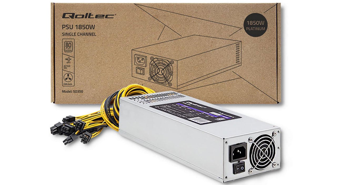 Zasilacz do komputera Qoltec PCI-E Smart 1850W