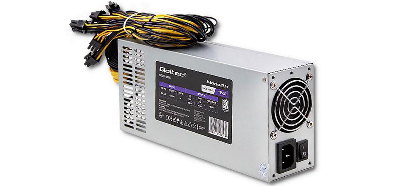 Zasilacz do komputera Qoltec Gaming Miner 1800W widok od góry