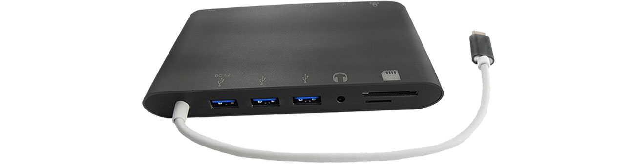 Qoltec Stacja dokująca USB 3.1 CM/3xUSB 3.0AF|SD|PD