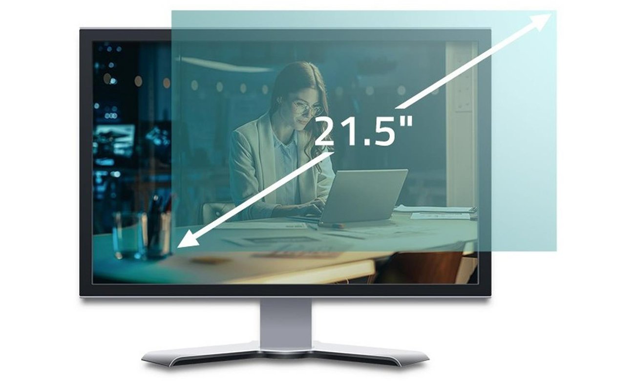 Qoltec Filtr światła niebieskiego matowy na monitor 21,5 16:9