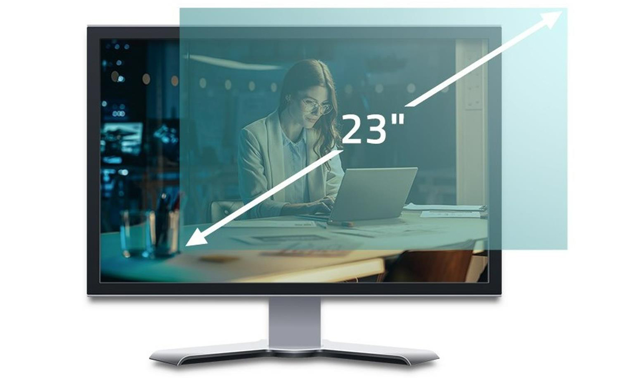Qoltec Filtr światła niebieskiego matowy na monitor 23 16:9