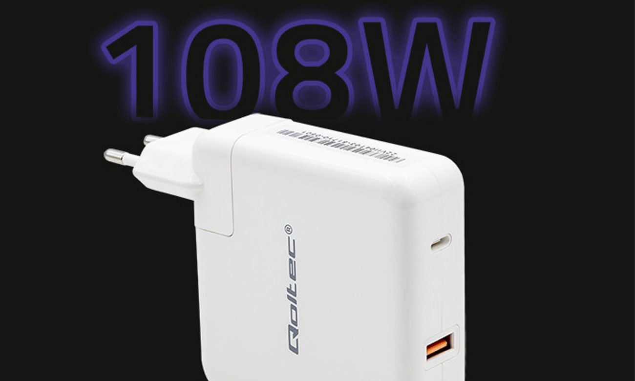 Qoltec GaN FAST 108W USB-C