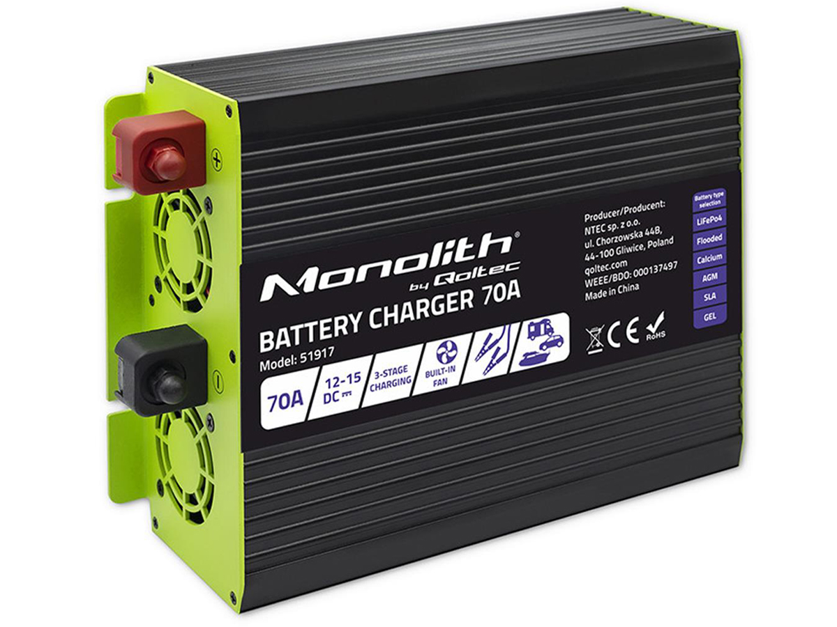 Inteligentna ładowarka Qoltec Monolith LiFePO4 GEL 60A/12v