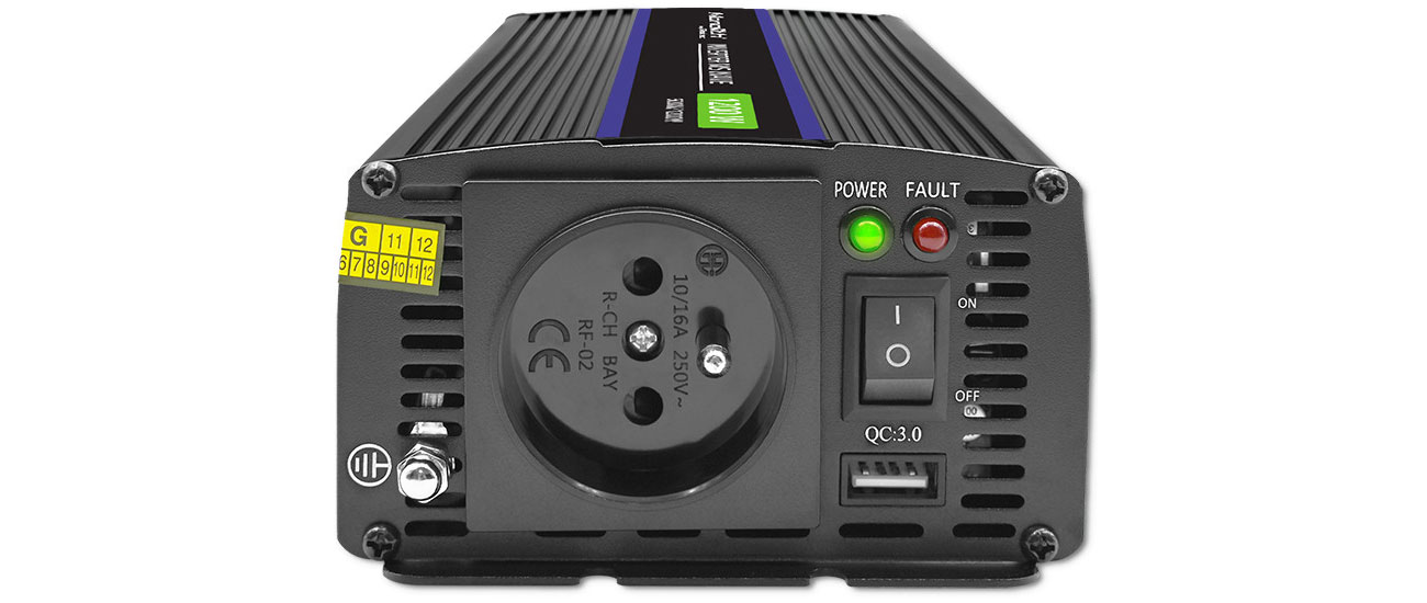 Qoltec 1200 MS Wave 51925 złącza