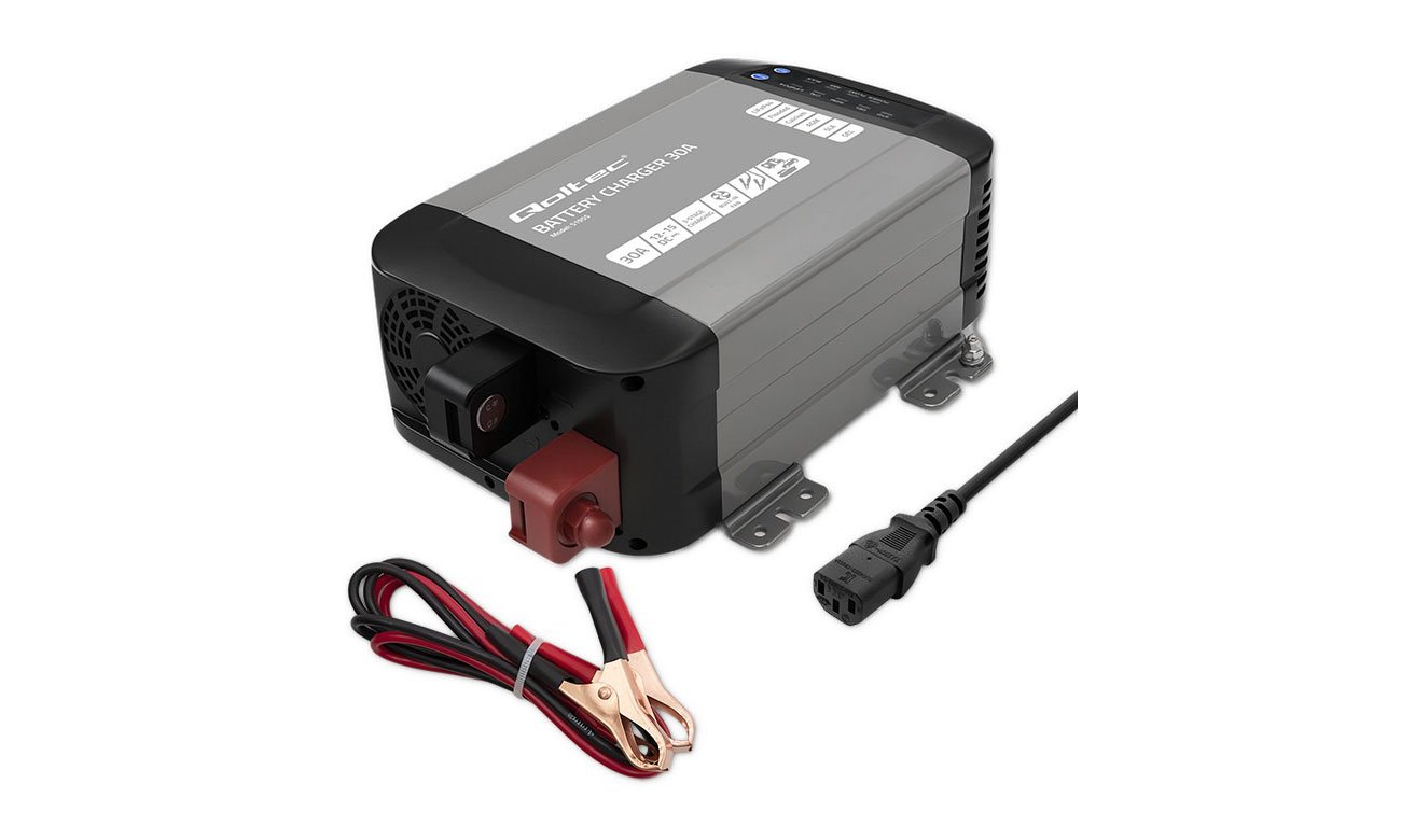 Qoltec Inteligenta Ładowarka Monolith LiFePO4 AGM GEL 30A 12V