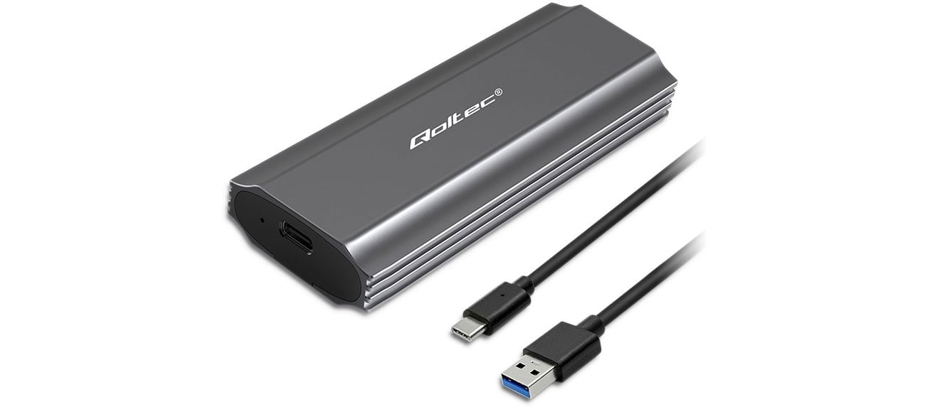 Qoltec 52271 M.2 NVMe SATA USB-C 2 TB Gehäuse