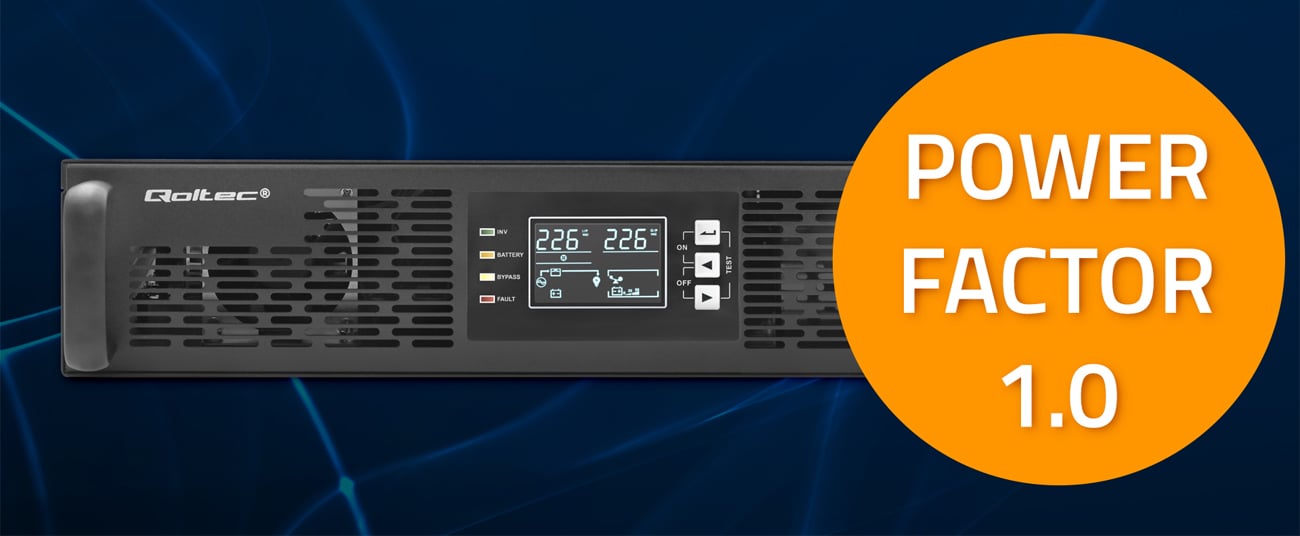 Qoltec Power Factor 1.0 On-line logo