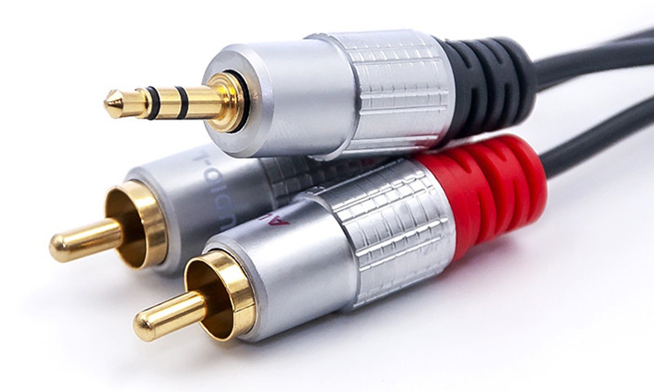 Kabel audio Qoltec 2x RCA Mini Jack 3.5 mm