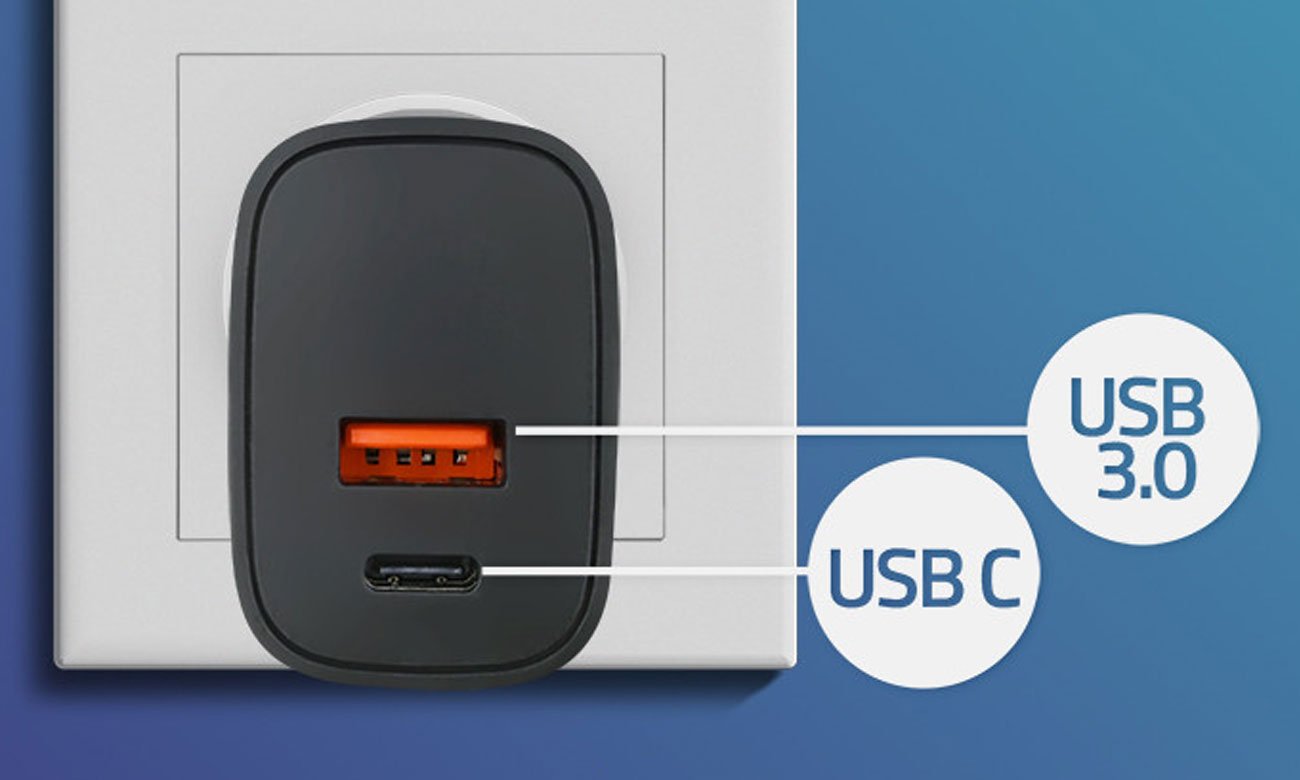 Qoltec GaN POWER PRO USB 3.0 USB-C