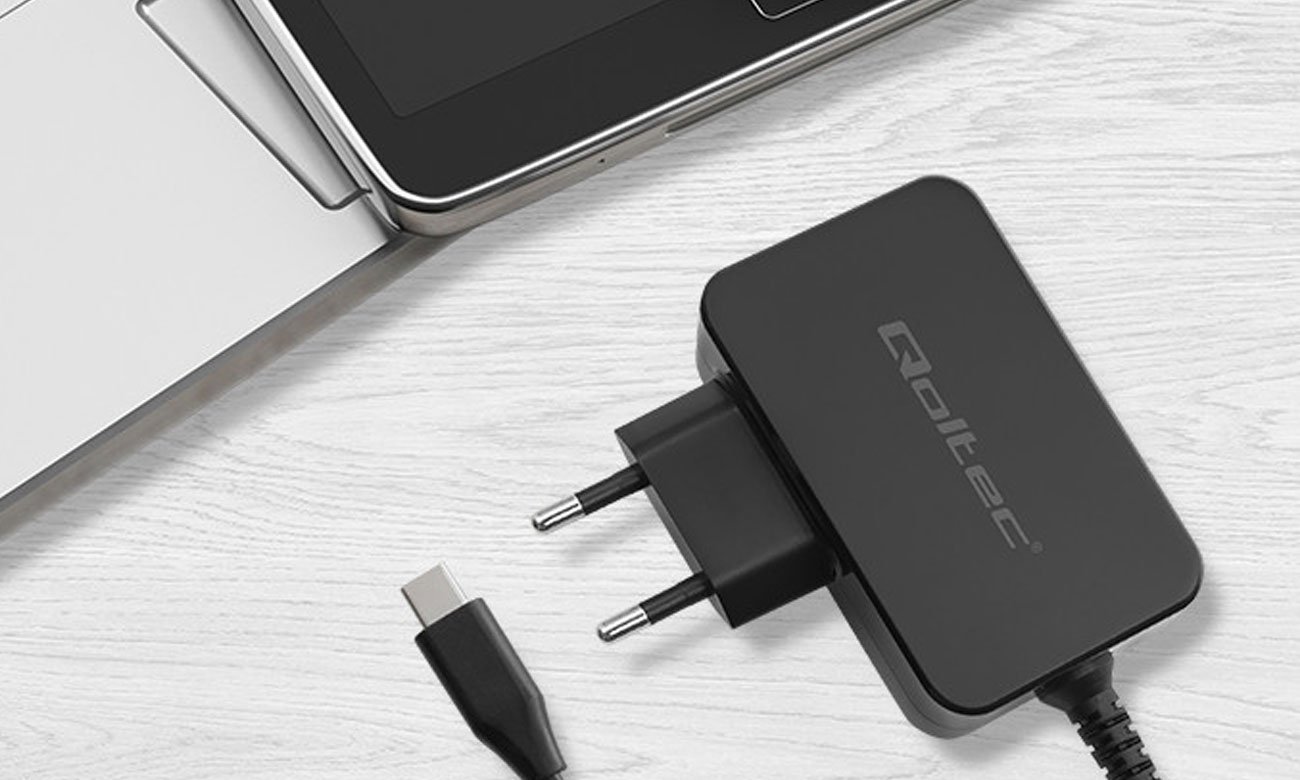 Qoltec GaN POWER PRO USB-C 65 W