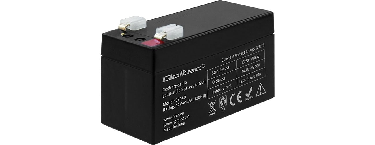 Qoltec Akumulator AGM 12V 1.3Ah max. 19.5A 53040