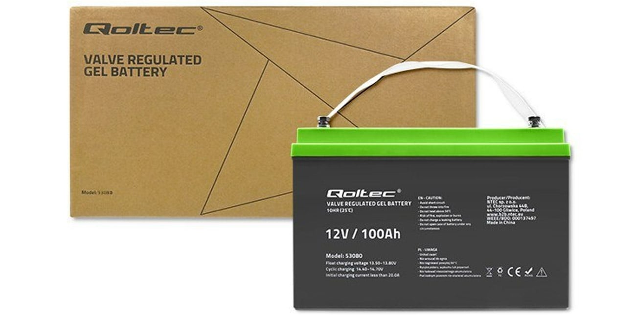 Akumulator żelowy Qoltec 12V 100Ah GEL