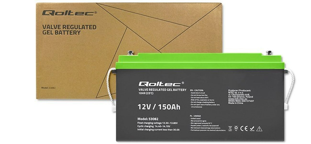 Akumulator żelowy Qoltec 12V 150Ah GEL