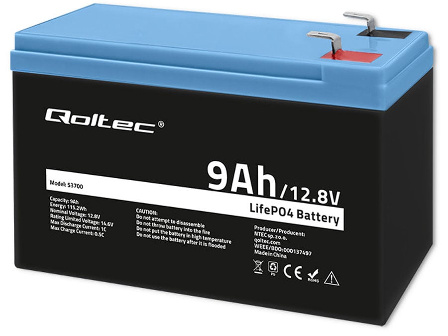 Qoltec 53700 akumulator LiFePO4 12.8V/9A/115,2Wh