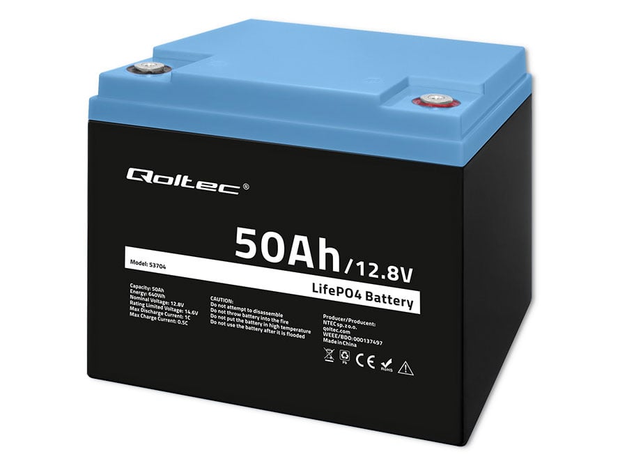 Qoltec 53704 akumulator LiFePO4 12.8V/50Ah/640W