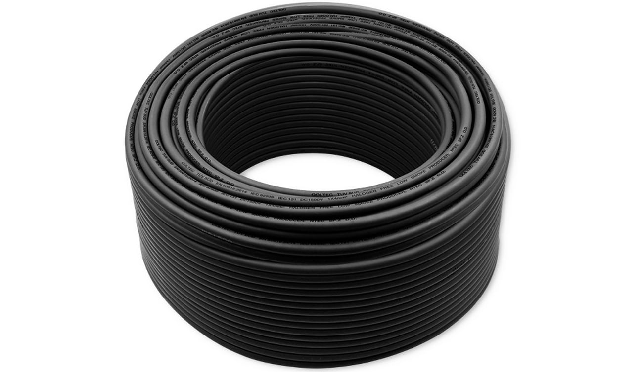 Kabel solarny fotowoltaiczny Qoltec 4mm² 100m, czarny