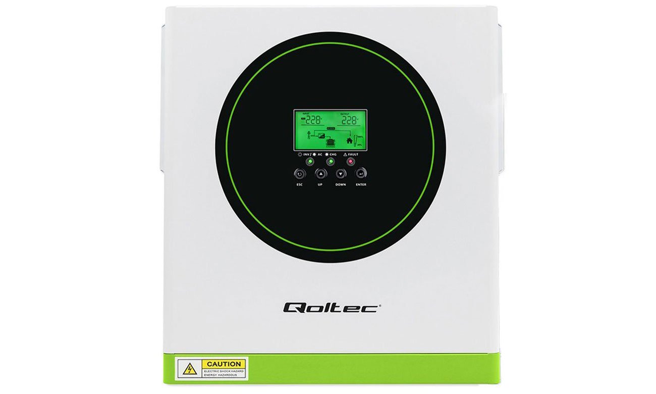 Qoltec Hybrydowy inwerter solarny Off-Grid 1500W 100A/12V MPPT