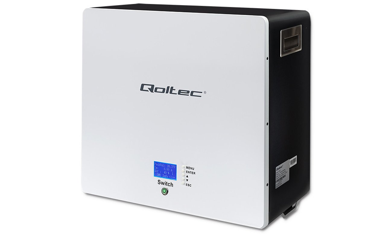 Qoltec LiFePO4 (5kWh, 24V, BMS, LCD)