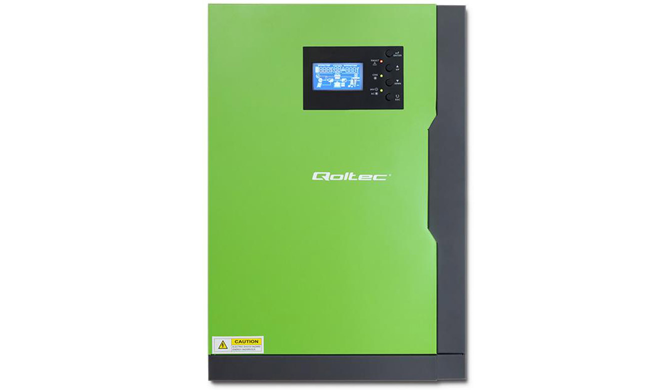 Qoltec Off-Grid 3.5KW / 100A / Sinus widok z przodu pod kątem