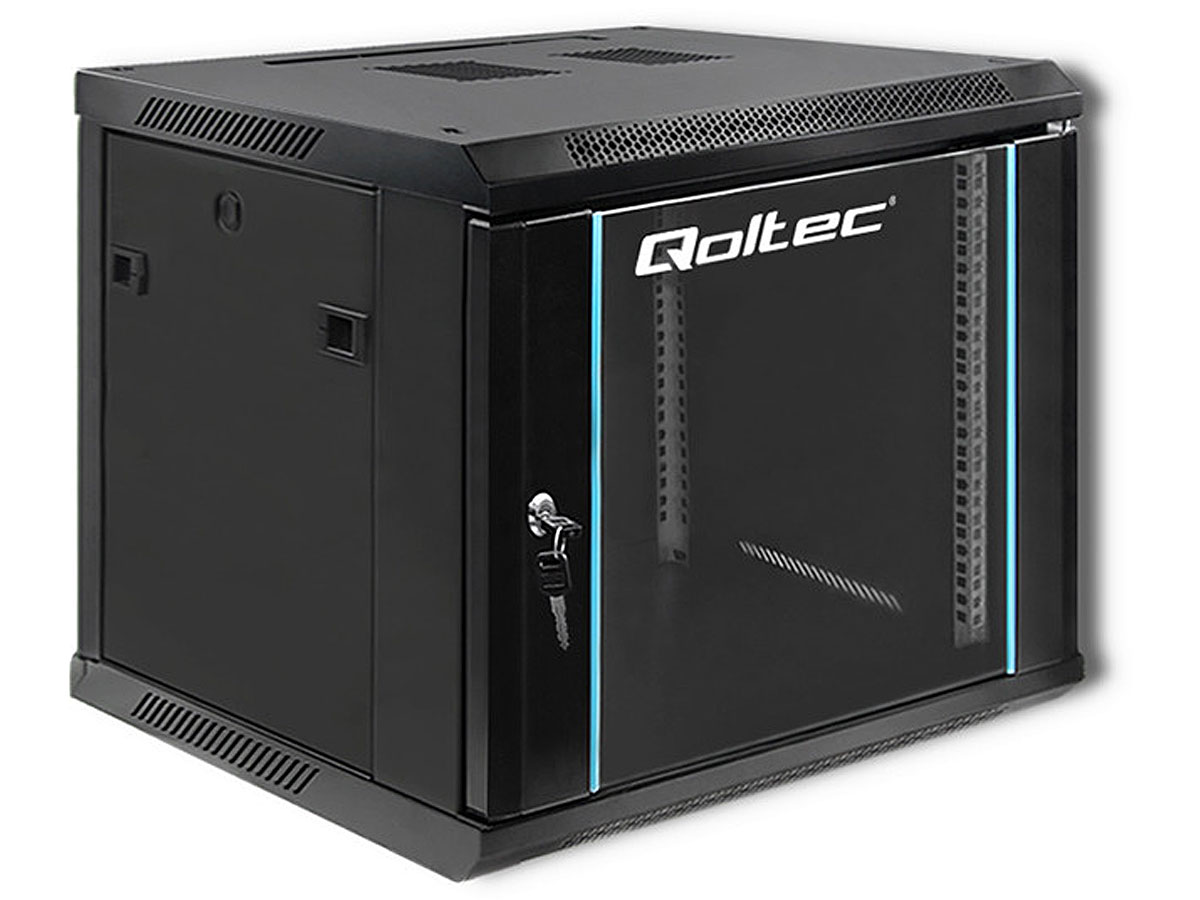 Qoltec 54466 szafa RACK 19'' 9U 600x500x600 czarna