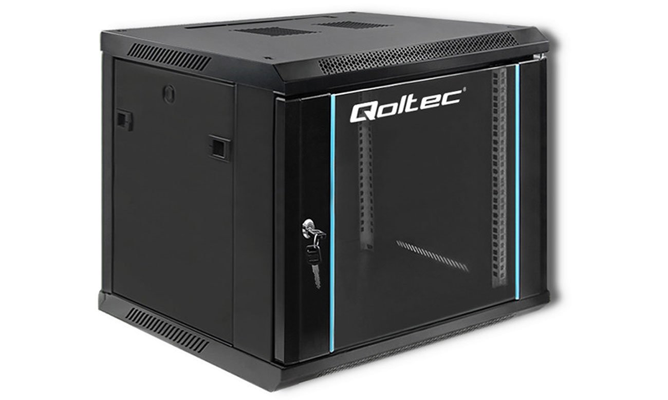 Qoltec 54466 szafa RACK 19'' 9U 600x500x600 czarna