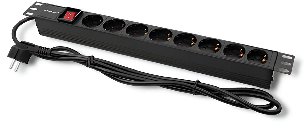 Listwa zasilająca Qoltec PDU do RACK 19' 1U 16A 6xSCHUKO 2m